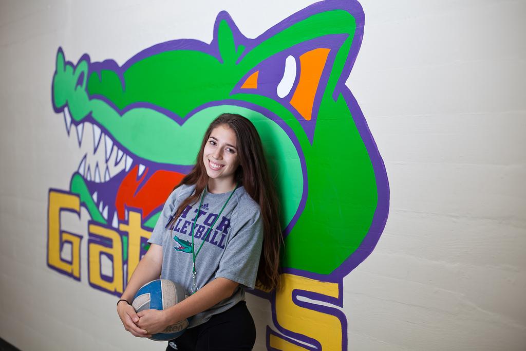 Samantha Battles, a photojournalism major, will be moving to Fresno after graduating this Saturday to coach volleyball at the high school she once attended, Buchanan High. Battles has played volleyball since third grade and coached since high school. Photo by Dariel Medina / Xpress